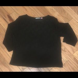 Russ Berens Black Blouse Medium